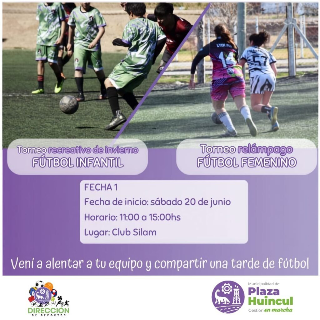 ESTE SÁBADO COMIENZAN LOS TORNEOS DE FÚTBOL INFANTIL Y FEMENINO EN PLAZA HUINCUL
