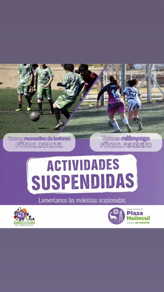 POR LAS BAJAS TEMPERATURAS SUSPENDEN EL TORNEO DE FÚTBOL INFANTIL Y EL FEMENINO 