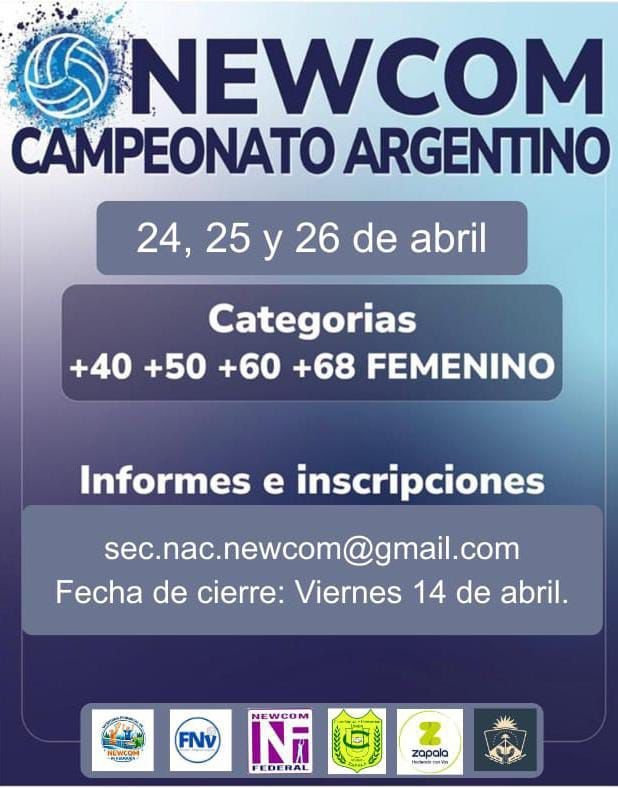 TORNEO NACIONAL DE NEWCOM EN ZAPALA CON TRES JUGADORAS DE CUTRAL CO